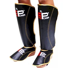 Защита голени и стопы (Щитки) FirePower FPSGA7 Черные с золотым