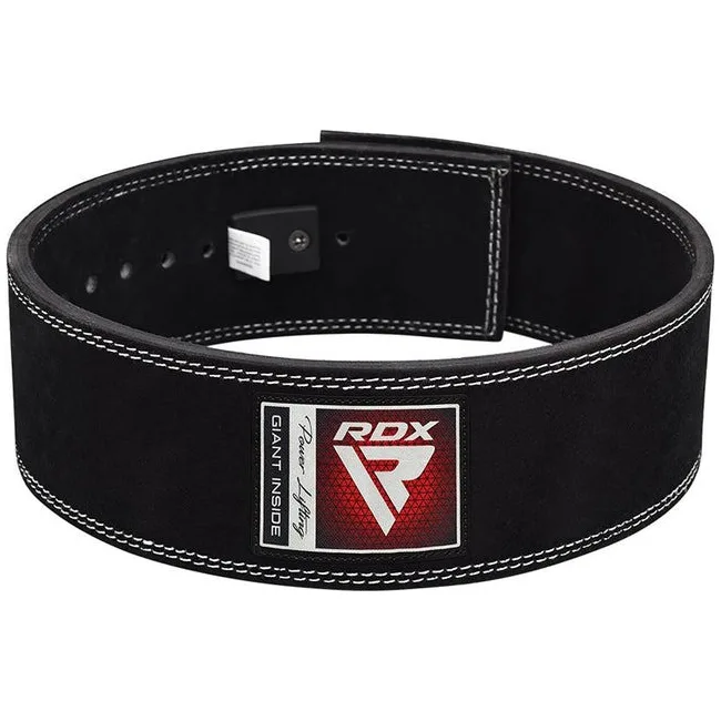 Пояс для тяжелой атлетики RDX 4 Proiver Buckle кожаный Black Plus