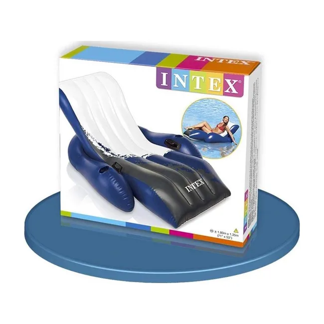 Шезлонг надувной для плавания INTEX 58868, 180 x 135 см