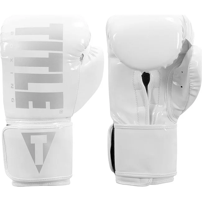 Боксерские перчатки TITLE Boxing Inferno Intensity Elastic White (капа в комплекте)