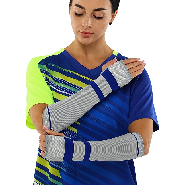 Нарукавники компрессионные волейбольные рукава EXCEED 6121CA One size 2шт (Серый)