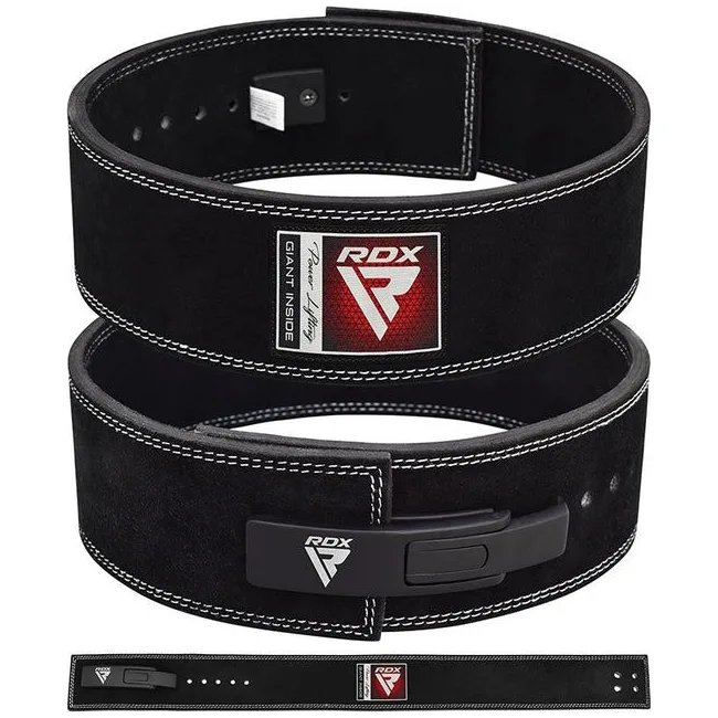 Пояс для тяжелой атлетики RDX 4 Proiver Buckle кожаный Black Plus