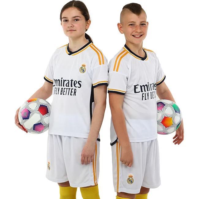 Футбольна форма дитяча із символікою клубу REAL MADRID домашня 2024 SP-PLANETA CO-6250 6-14 років
