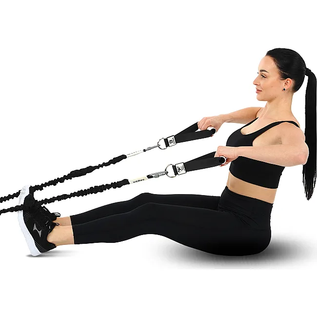 Трубчастий еспандер
 з карабіном у захисному рукаві RESISTANCE TUBE WITH COVER EZOUS K-05-H навантаження високе