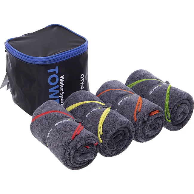 Комплект полотенец спортивных из микрофибры 4MONSTER BT-TWT 4шт (Черный)