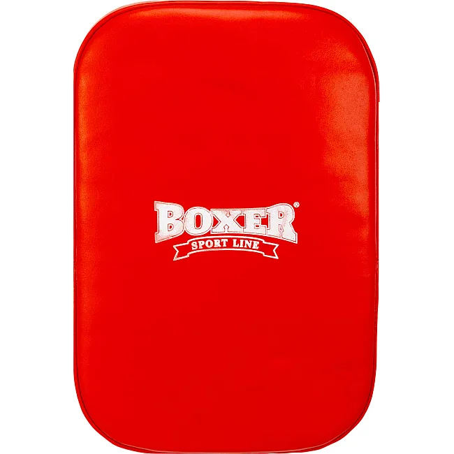 Макивара Прямая тренировочная для отработки ударов кожаная BOXER
 1019-01 60х40х10см 1шт (Красный)