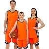 Баскетбольная форма майка и шорты LIDONG L044 3XS-6XL (Оранжевый-черный)