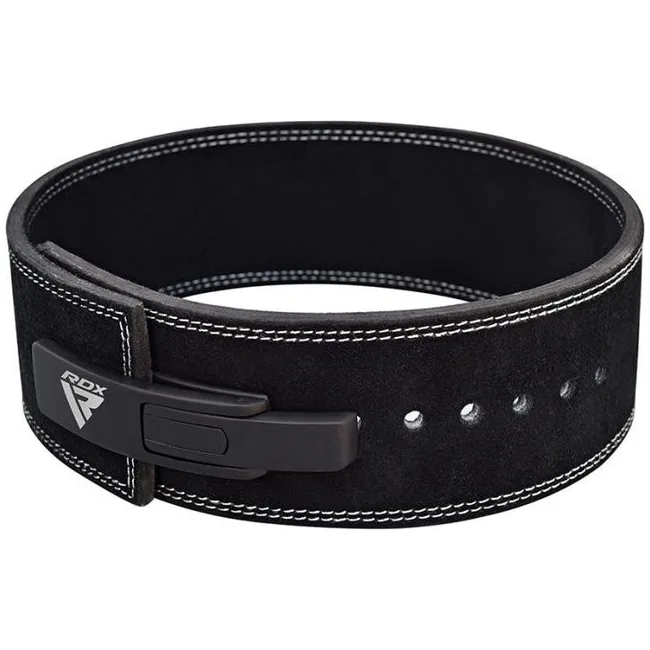 Пояс для тяжелой атлетики RDX 4 Proiver Buckle кожаный Black Plus
