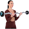 Штанга неразборная с фиксированным весом изогнутая полиуретановая LiveUp LP8011-10 длина-89,2см 10кг