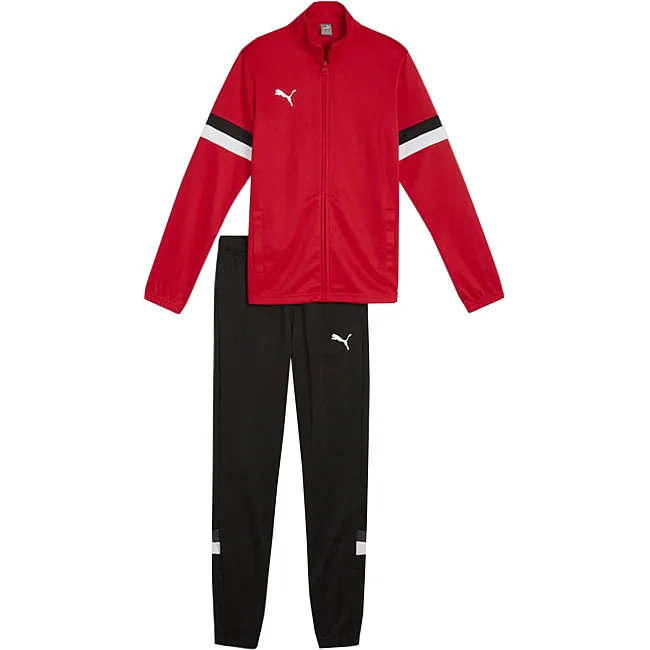 Детский спортивный костюм PUMA teamRISE Tracksuit Jr красный, черный