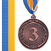 Медаль спортивная с лентой SP-SPORT LIDER C-6862 ø6,5см (Серебряный)