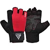 Перчатки для фитнеса RDX W1 HALF RED PLUS
