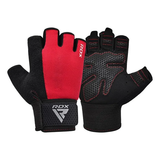 Перчатки для фитнеса RDX W1 HALF RED PLUS