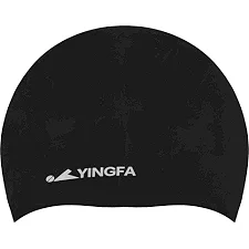 Шапочка для бассейна силиконовая для взрослых YINGFA C0081 (Черный)
