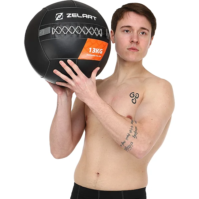 М'яч набивний медичний для кросфіту WALL BALL ZELART
 TA-7822-13 вага-13кг