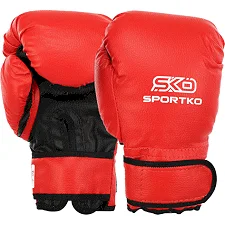 Перчатки для бокса детские искусственная кожа SPORTKO PD-2-B (Красный)
