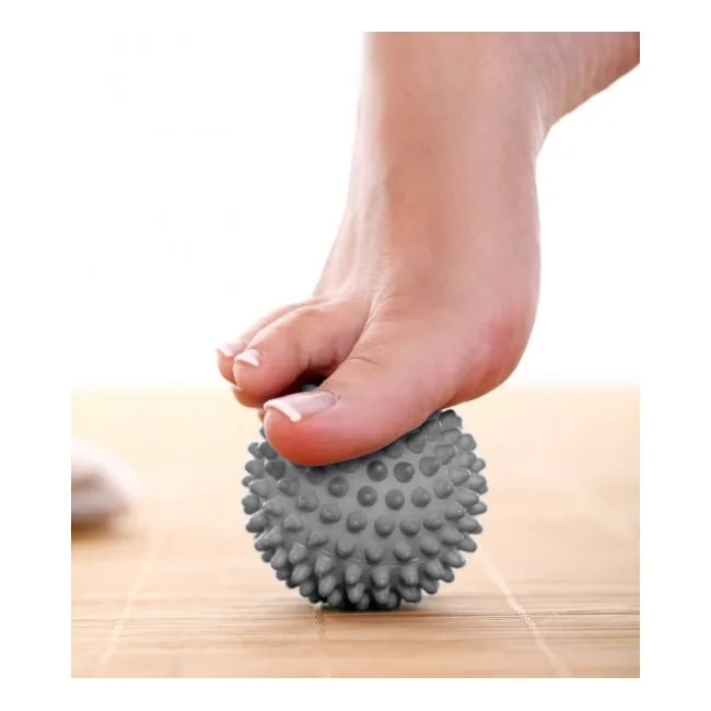 Массажный мяч с шипами 7SPORTS Sonic Ball PJ-9 d9см. Серый