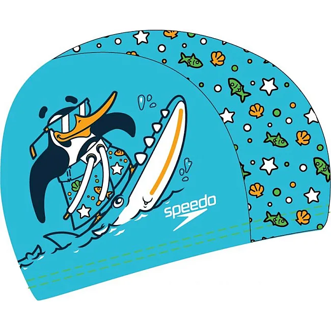 Детская шапочка для плавания Speedo PRINTED POLYESTER CAP IU