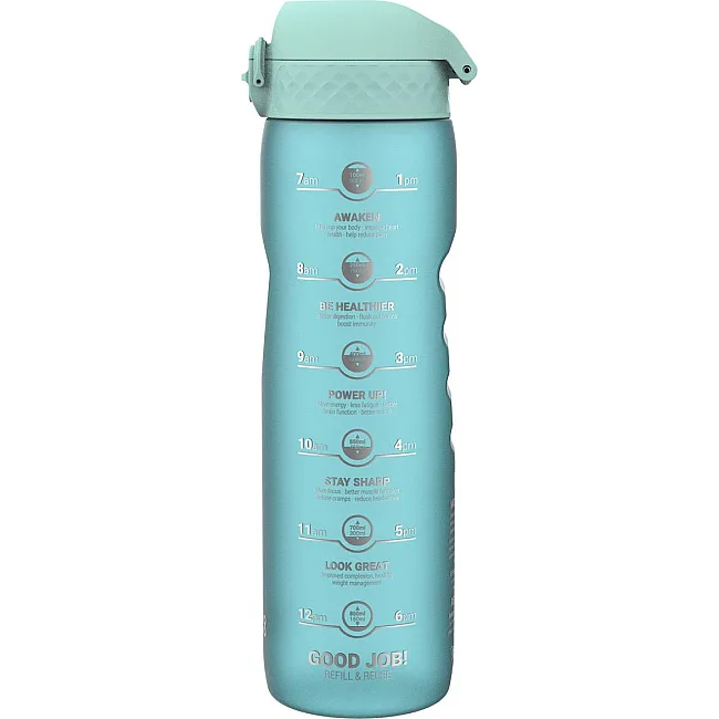 Бутылка для воды ION8 1000мл. BPA Free, Times To Drink, (ЭКО бутылка) BPA Free, Sonic Blue