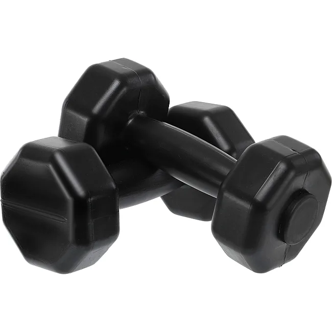 Гантели для фитнеса пластиковые Champion TA-9820-1_5 2шт 1,5кг (Черный)