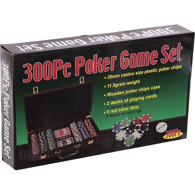 Набор для покера в деревянном кейсе Poker game set SP-SPORT
 IG-6643 300 фишек