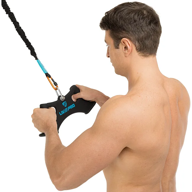 Рукоятка для тяги вниз із вузьким хватом Triceps grip нековзне покриття LiveUp LP8325