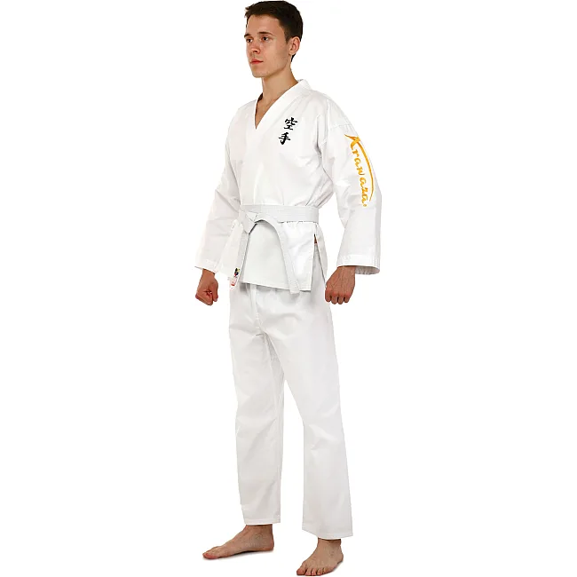 Кимоно для карате куртка штаны и пояс ARAWAZA
 CO-9790
 110-180см