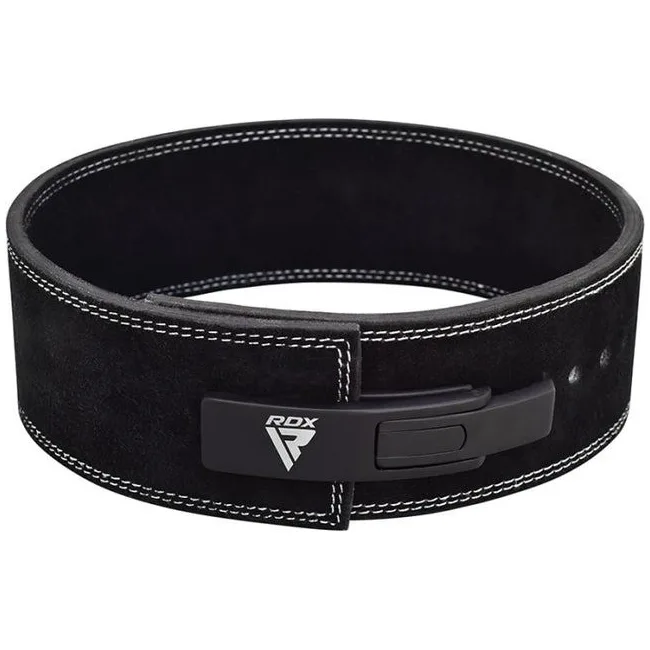 Пояс для тяжелой атлетики RDX 4 Proiver Buckle кожаный Black Plus
