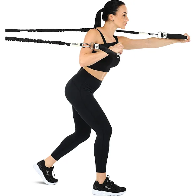 Трубчастий еспандер
 з карабіном у захисному рукаві RESISTANCE TUBE WITH COVER EZOUS K-05-H навантаження високе