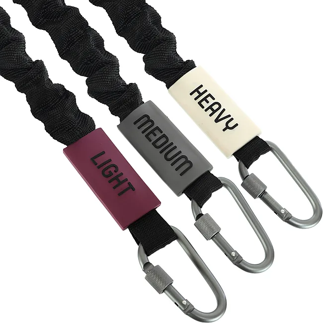 Трубчастий еспандер
 з карабіном у захисному рукаві RESISTANCE TUBE WITH COVER EZOUS K-05-H навантаження високе
