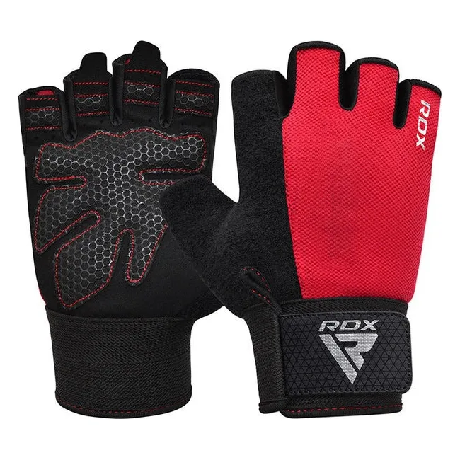 Перчатки для фитнеса RDX W1 HALF RED PLUS