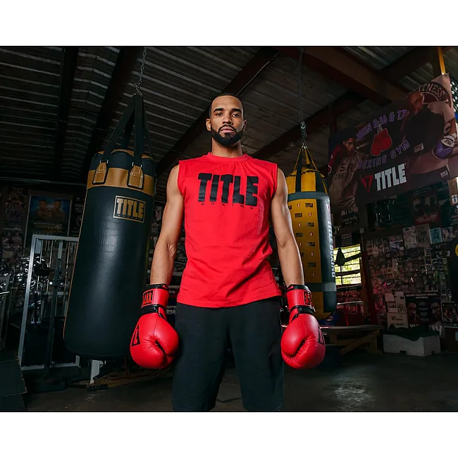 Безрукавка TITLE Boxing Iconic Block Muscle Tee Red Black