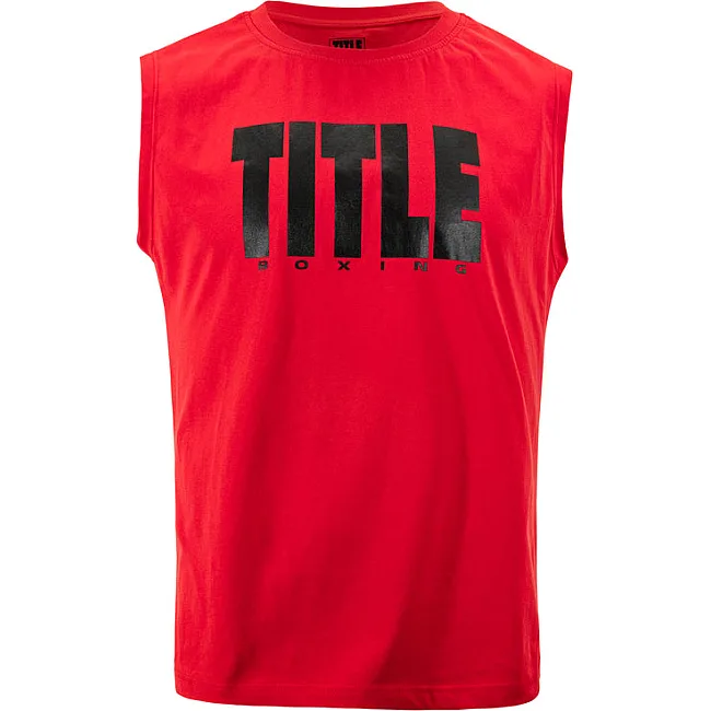 Безрукавка TITLE Boxing Iconic Block Muscle Tee Red Black