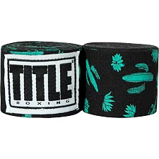 Бинты для бокса TITLE Boxing Print 450см Cactus