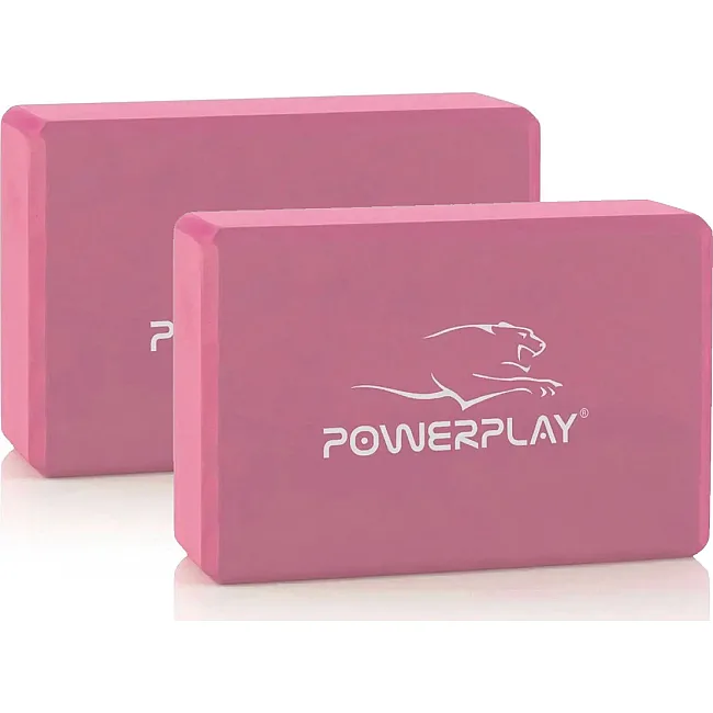 Блоки для йоги 2шт (пара) POWERPLAY 4006 EVA Розовые