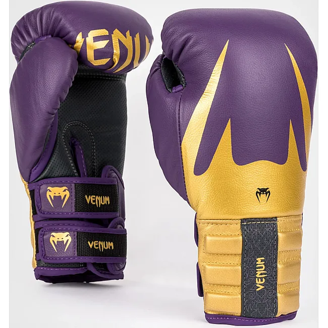Боксёрские перчатки VENUM Reverso - Dark Purple/Gold