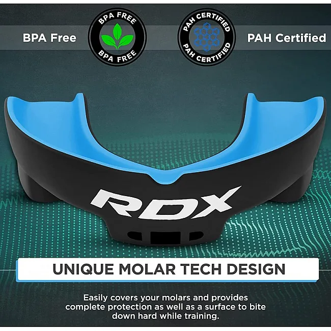 Капа для бокса RDX Gel 3D Pro Black/Blue Junior