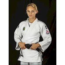 Кимоно для дзюдо Adidas Champion 2 SlimFit с лицензией IJF (белое с черными полосами, J750W SF)