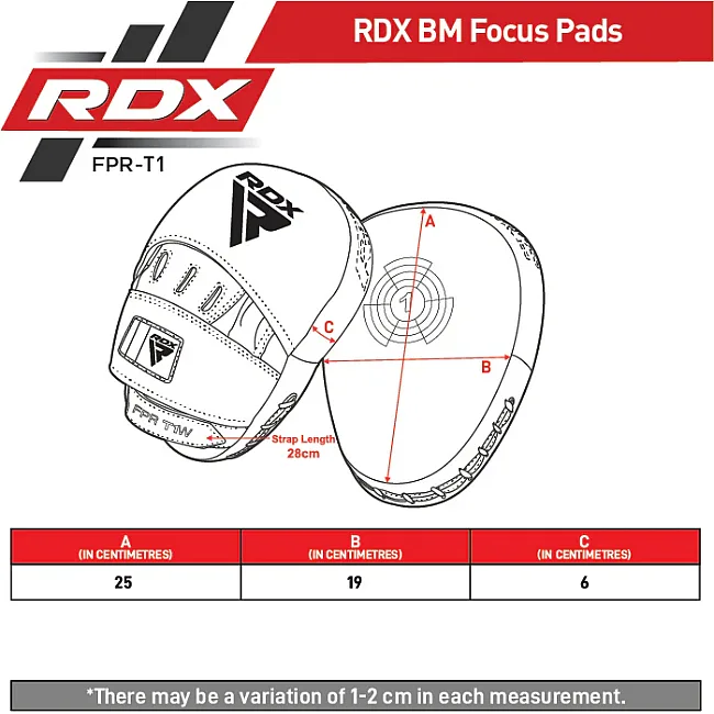 Лапы для бокса RDX T1 Curved Boxing Pads WhiteBlack