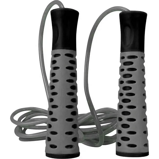 Скакалка POWERPLAY 4206 PRO+ Серо-черная (2,75м)