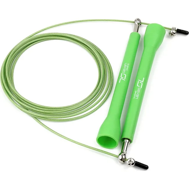 Скоростная скакалка 7SPORTS Elite Rope 3м. металлическая на подшипниках SK-5 зеленая