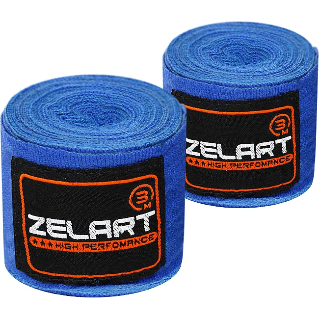 Бинты для бокса
 2штуки ZELART
 BO-3729-3 3м (Синий)