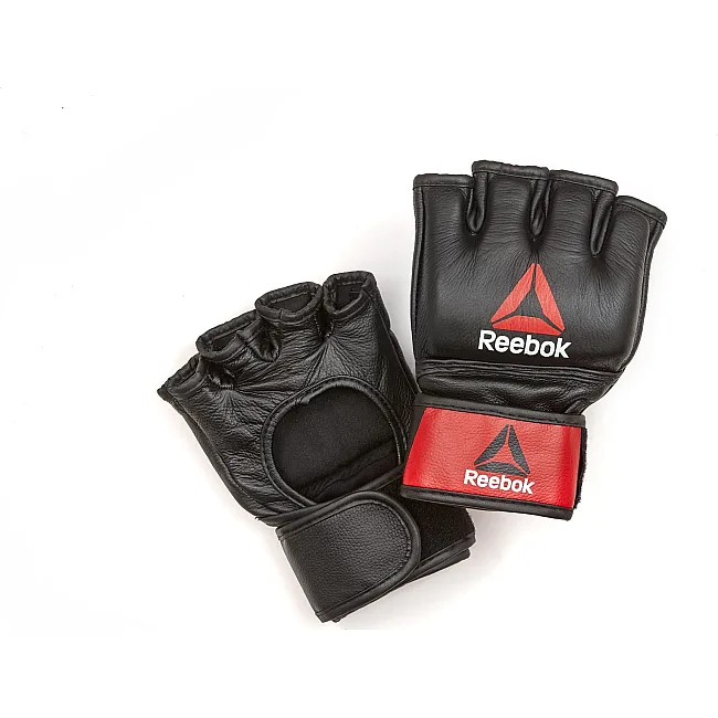 Перчатки для тренинга Reebok MMA Gloves Leather черный, красный M