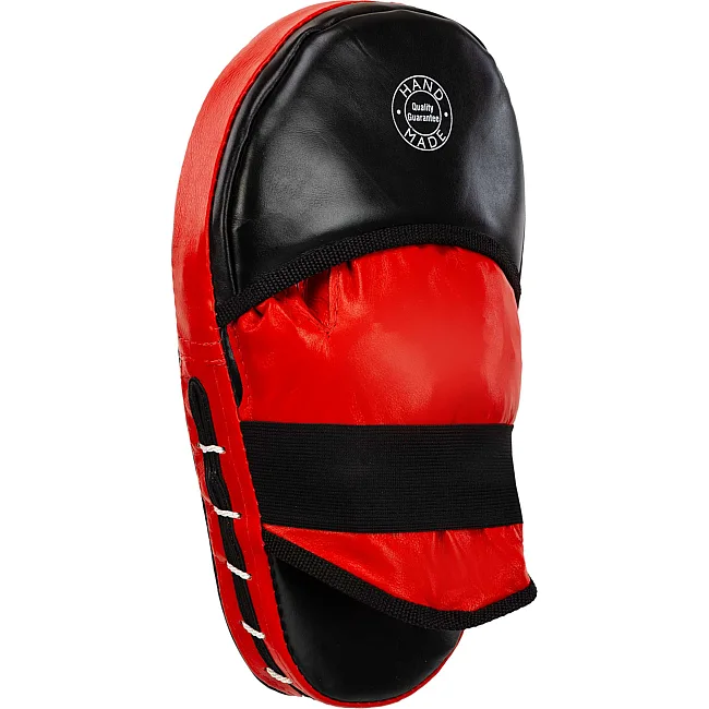 Лапа боксерская прямая тренировочная удлиненная кожа BOXER
 2006-01 38х18х4,5см 2штуки (Черный-желтый)