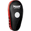 Лапа боксерская прямая тренировочная удлиненная кожа BOXER
 2006-01 38х18х4,5см 2штуки (Черный-желтый)