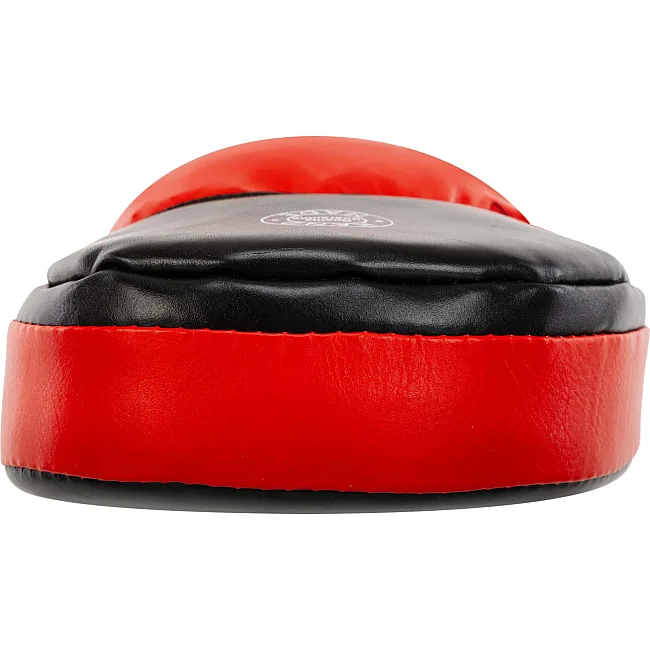Лапа боксерская прямая тренировочная удлиненная кожа BOXER
 2006-01 38х18х4,5см 2штуки (Черный-желтый)