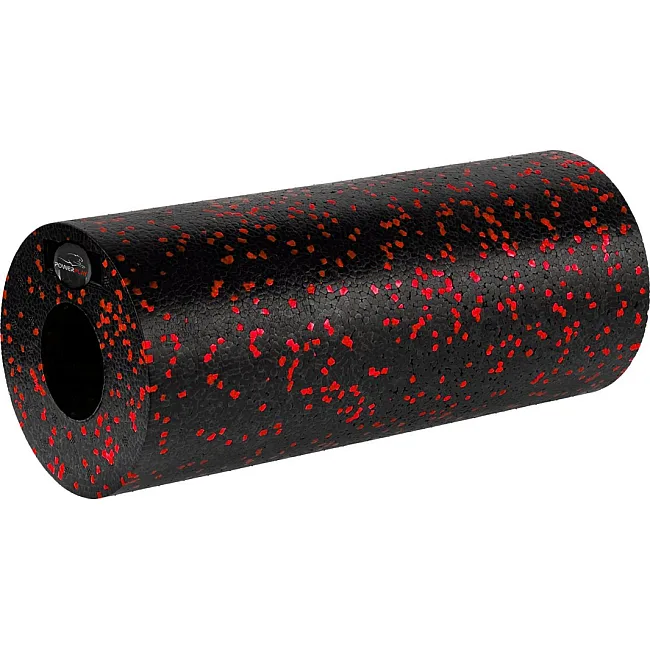 Масажний ролик (роллер) гладкий PowerPlay PP-4348 2 in 1 EPP Foam Roller Чорно/Червоний (33x14см.)