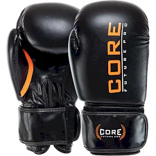 Перчатки для бокса PU CORE BO-8541 (Черный-оранжевый)