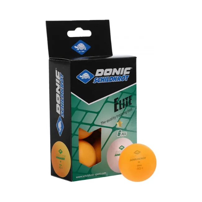 М'ячі для настольного тенісу Donic Elite 1звезда 40+ (6шт.) orange