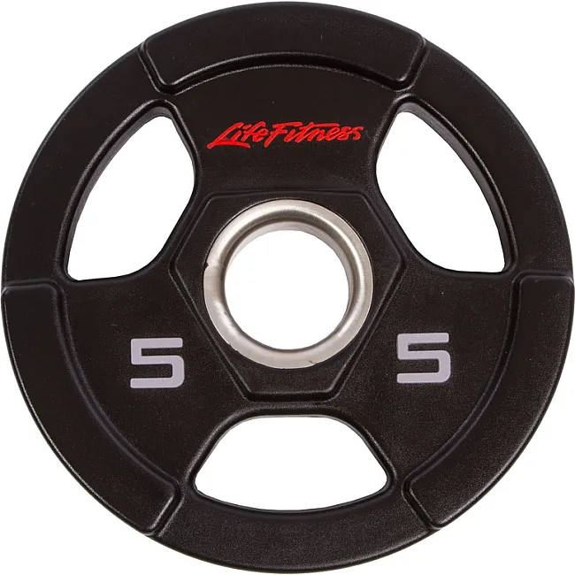 Млинець для штанги поліуретановий
 LIFE FITNESS SC-80154-5 51мм 5кг